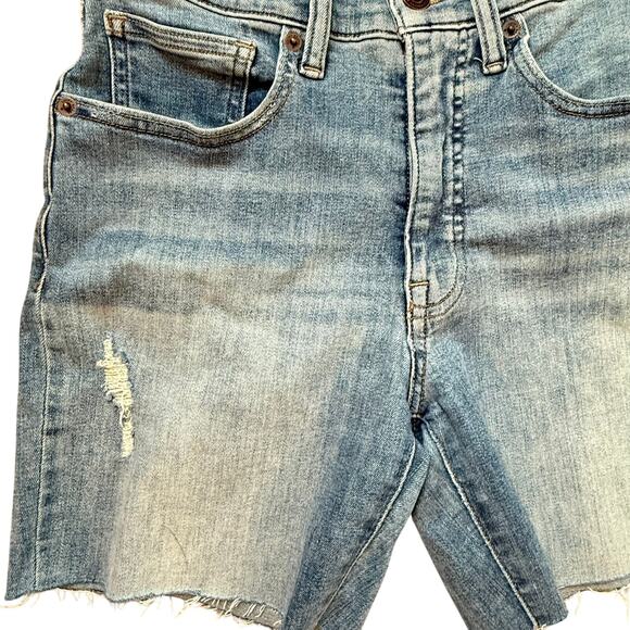 Lucky Brand Women's High-Waisted Denim Cutoff Shorts, Size 6/28 - Light Wash - Picture 4 of 4